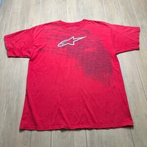 Y2K Alpinestars Ageless T-Shirt in red Men Sz XL logo graphic grunge Racing